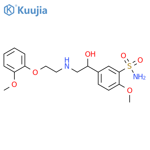 Benzenesulfonamide, 5-[1-hydroxy-2-[[2-(2-methoxyphenoxy)ethyl]amino]ethyl]-2-methoxy- structure