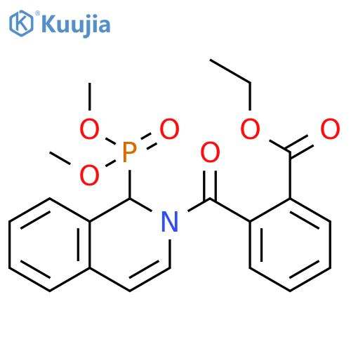 Benzoic acid, 2-[[1-(dimethoxyphosphinyl)-2(1H)-isoquinolinyl]carbonyl]-, ethyl ester structure