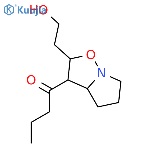 1-Butanone, 1-[hexahydro-2-(2-hydroxyethyl)pyrrolo[1,2-b]isoxazol-3-yl]- structure