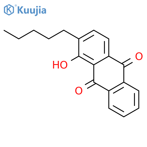 1-Hydroxy-2-pentylanthracene-9,10-dione structure