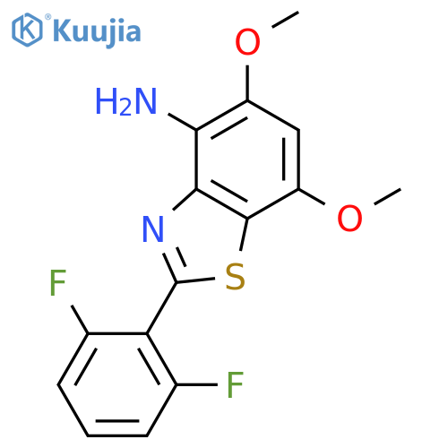4-Benzothiazolamine, 2-(2,6-difluorophenyl)-5,7-dimethoxy- structure