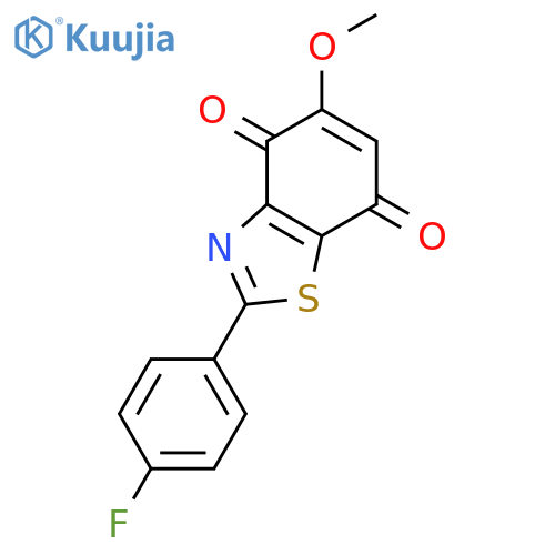 4,7-Benzothiazoledione, 2-(4-fluorophenyl)-5-methoxy- structure