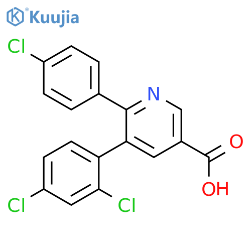3-PYRIDINECARBOXYLIC ACID, 6-(4-CHLOROPHENYL)-5-(2,4-DICHLOROPHENYL)- structure