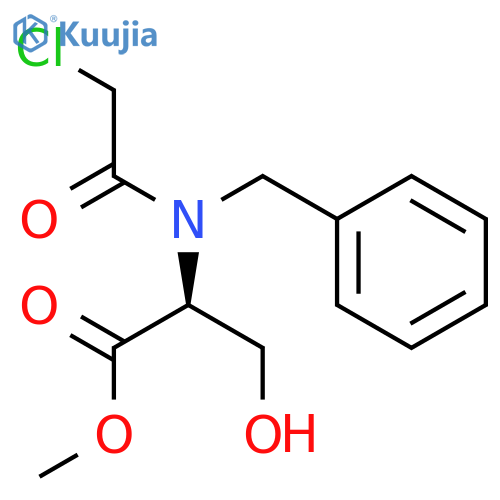 L-SERINE, N-(CHLOROACETYL)-N-(PHENYLMETHYL)-, METHYL ESTER structure