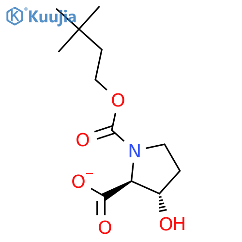 1,2-PYRROLIDINEDICARBOXYLIC ACID, 3-HYDROXY-, 1-(1,1-DIMETHYLETHYL)2-ETHYL ESTER, (2S,3S)- structure