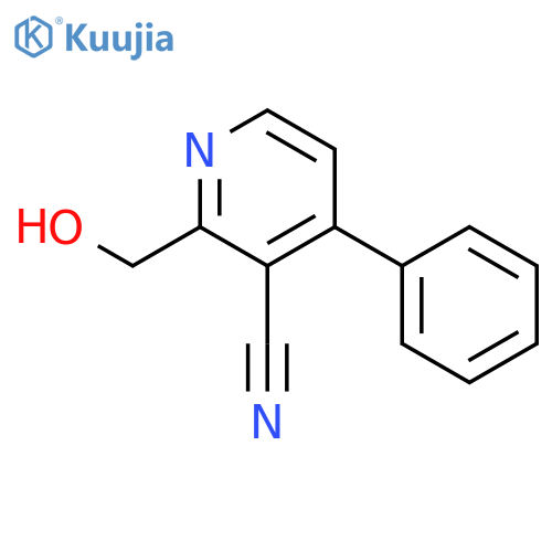 3-PYRIDINECARBONITRILE, 2-(HYDROXYMETHYL)-4-PHENYL- structure