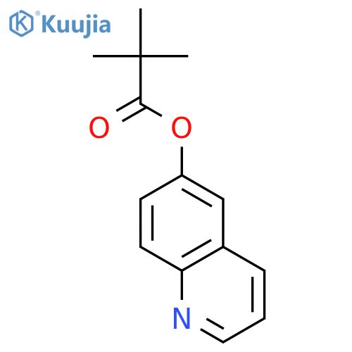 PROPANOIC ACID, 2,2-DIMETHYL-, 6-QUINOLINYL ESTER structure