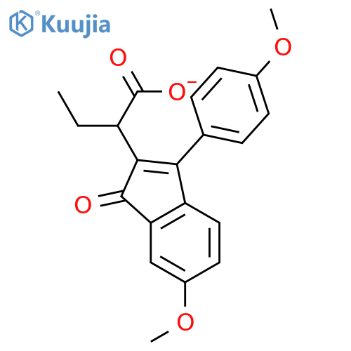 1H-Indene-2-aceticacid, 6-methoxy-3-(4-methoxyphenyl)-1-oxo-, ethyl ester structure