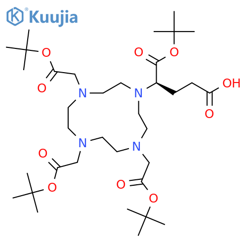 (R)-5-(tert-Butoxy)-5-oxo-4-(4,7,10-tris(2-(tert-butoxy)-2-oxoethyl)-1,4,7,10-tetraazacyclododecan-1-yl)pentanoic acid structure