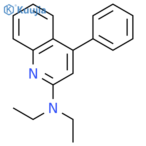 2-Quinolinamine, N,N-diethyl-4-phenyl- structure