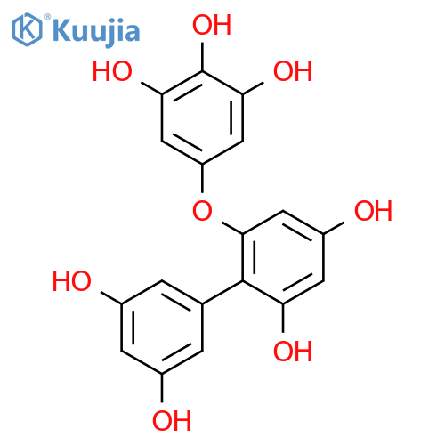 3,4',5,6'tetrahydroxy-2'-(3,4,5-trihydroxyphenoxy)biphenyl structure