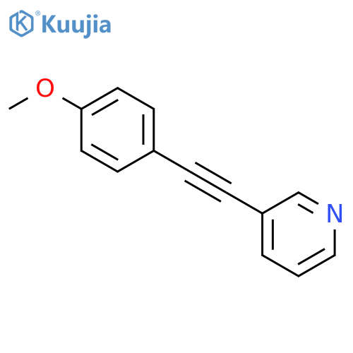 Pyridine, 3-[(4-methoxyphenyl)ethynyl]- structure