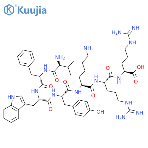 L-ARGININE, L-VALYL-L-PHENYLALANYL-L-TRYPTOPHYL-L-TYROSYL-L-LYSYL-L-ARGINYL- structure