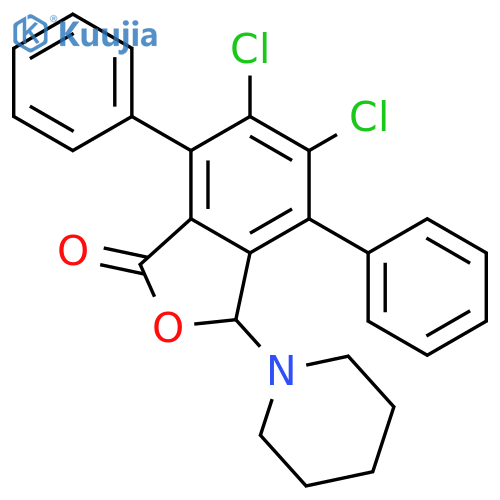 1(3H)-ISOBENZOFURANONE, 5,6-DICHLORO-4,7-DIPHENYL-3-(1-PIPERIDINYL)- structure