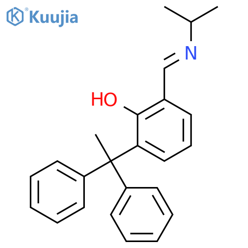 Phenol, 2-(1,1-diphenylethyl)-6-[[(1-methylethyl)imino]methyl]- structure
