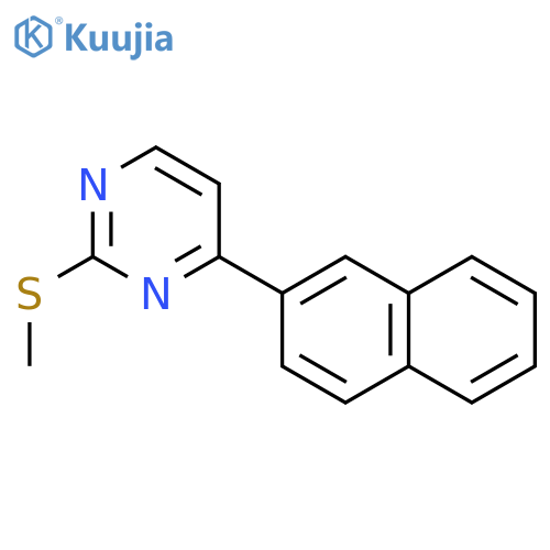 PYRIMIDINE, 2-(METHYLTHIO)-4-(2-NAPHTHALENYL)- structure