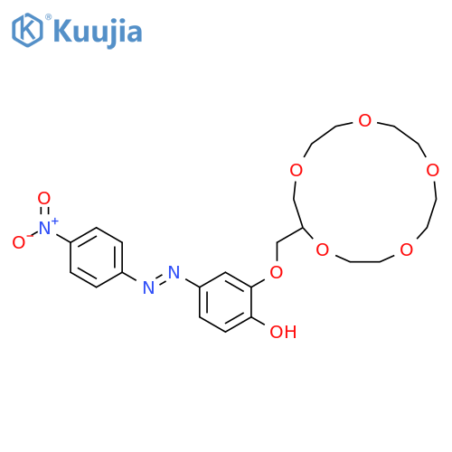 [2-Hydroxy-5-(4-nitrophenylazo)-phenyl]-oxymethyl-15-crown-5 structure