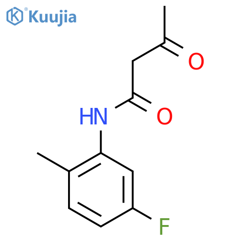 N-(5-fluoro-2-methylphenyl)-3-oxobutanamide structure