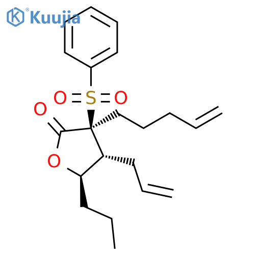 2(3H)-Furanone, dihydro-3-(4-penten-1-yl)-3-(phenylsulfonyl)-4-(2-propen-1-yl)-5-propyl-, (3S,4R,5R)- structure
