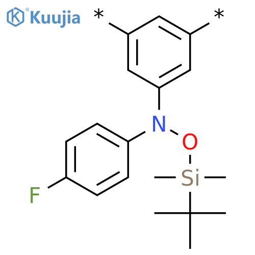 Poly[5-[[[(1,1-dimethylethyl)dimethylsilyl]oxy](4-fluorophenyl)amino]-1,3-phenylene] structure