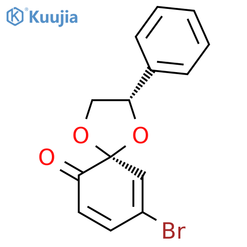 1,4-Dioxaspiro[4.5]deca-7,9-dien-6-one, 9-bromo-2-phenyl-, (2S,5S)- structure