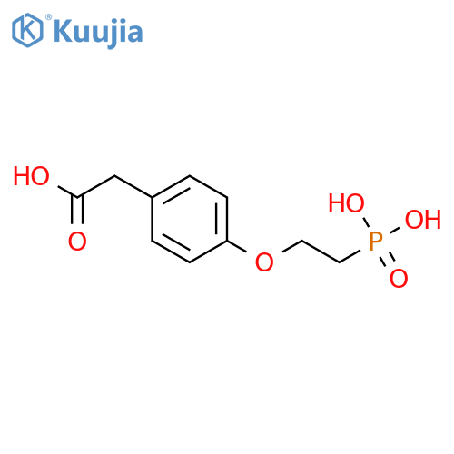 Benzeneacetic acid, 4-(2-phosphonoethoxy)- structure