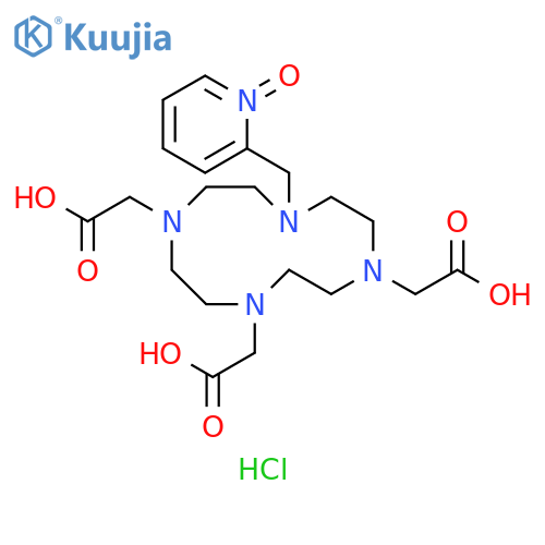 1,4,7,10-Tetraazacyclododecane-1,4,7-triacetic acid, 10-[(1-oxido-2-pyridinyl)methyl]-, hydrochloride (1:2) structure