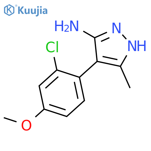 1H-Pyrazol-3-amine, 4-(2-chloro-4-methoxyphenyl)-5-methyl- structure