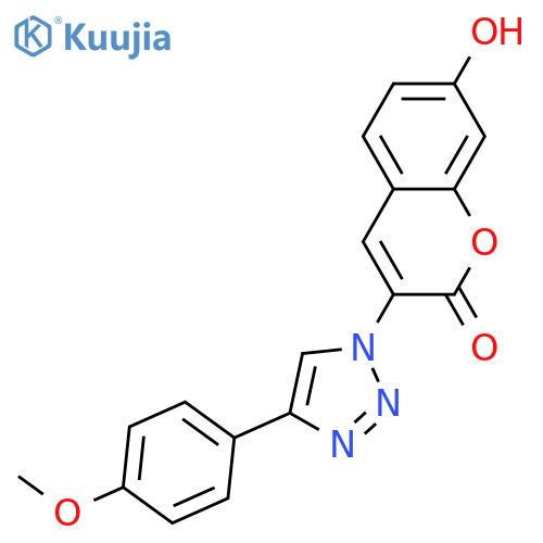 2H-1-Benzopyran-2-one, 7-hydroxy-3-[4-(4-methoxyphenyl)-1H-1,2,3-triazol-1-yl]- structure