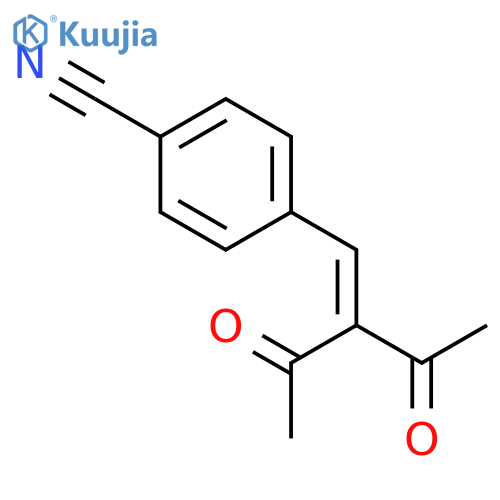 4-(2-Acetyl-3-oxo-1-butenyl)benzonitrile structure