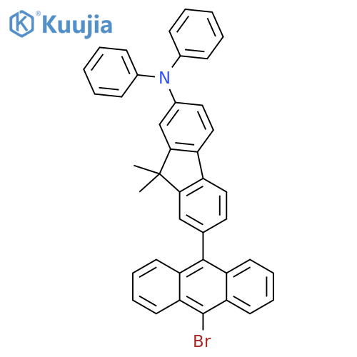 9H-Fluoren-2-amine, 7-(10-bromo-9-anthracenyl)-9,9-dimethyl-N,N-diphenyl- structure