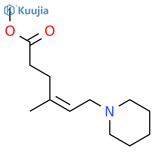 4-Hexenoic acid, 4-methyl-6-(1-piperidinyl)-, methyl ester, (Z)- structure