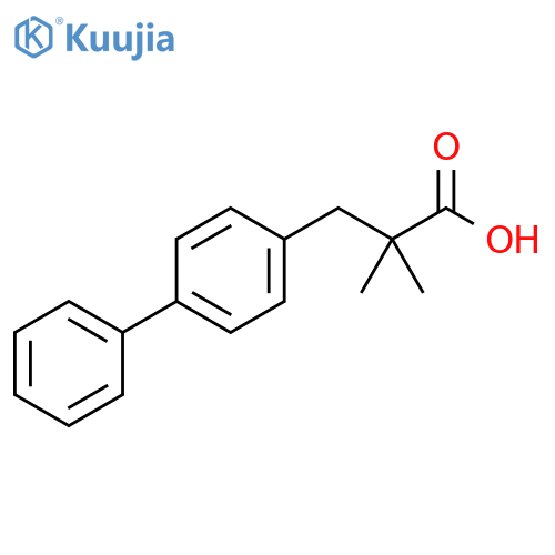 2,2-dimethyl-3-(4-phenylphenyl)propanoic acid structure