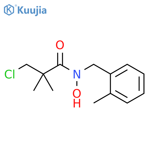 Propanamide, 3-chloro-N-hydroxy-2,2-dimethyl-N-[(2-methylphenyl)methyl]- structure