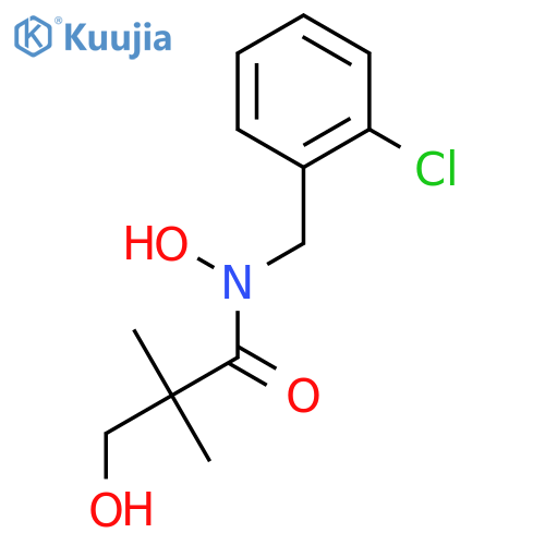 Propanamide, N-[(2-chlorophenyl)methyl]-N,3-dihydroxy-2,2-dimethyl- structure