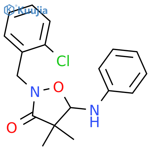 3-Isoxazolidinone, 2-[(2-chlorophenyl)methyl]-4,4-dimethyl-5-(phenylamino)- structure