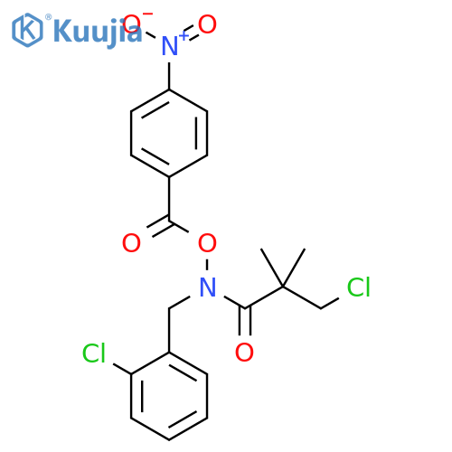Propanamide,3-chloro-N-[(2-chlorophenyl)methyl]-2,2-dimethyl-N-[(4-nitrobenzoyl)oxy]- structure
