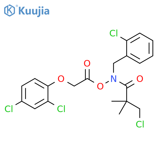 Acetic acid, 2-(2,4-dichlorophenoxy)-, (3-chloro-2,2-dimethyl-1-oxopropyl)[(2-chlorophenyl)methyl]azanyl ester structure