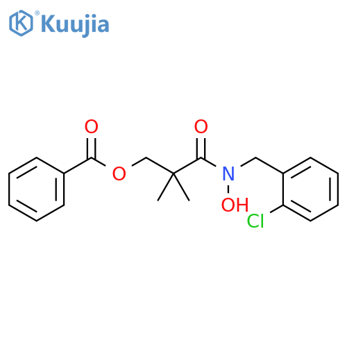 Propanamide, 3-(benzoyloxy)-N-[(2-chlorophenyl)methyl]-N-hydroxy-2,2-dimethyl- structure