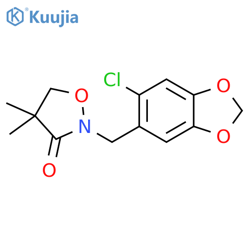 3-Isoxazolidinone,2-[(6-chloro-1,3-benzodioxol-5-yl)methyl]-4,4-dimethyl- structure