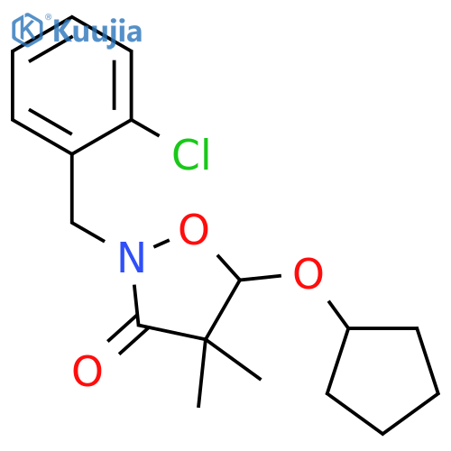 3-Isoxazolidinone, 2-[(2-chlorophenyl)methyl]-5-(cyclopentyloxy)-4,4-dimethyl- structure