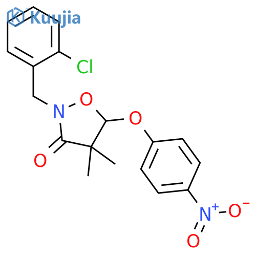 3-Isoxazolidinone, 2-[(2-chlorophenyl)methyl]-4,4-dimethyl-5-(4-nitrophenoxy)- structure