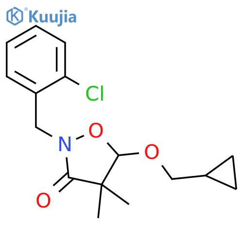 3-Isoxazolidinone, 2-[(2-chlorophenyl)methyl]-5-(cyclopropylmethoxy)-4,4-dimethyl- structure