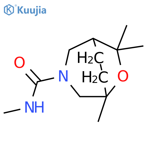 N,5,7,7-tetramethyl-6-oxa-3-azabicyclo[3.2.2]nonane-3-carboxamide structure