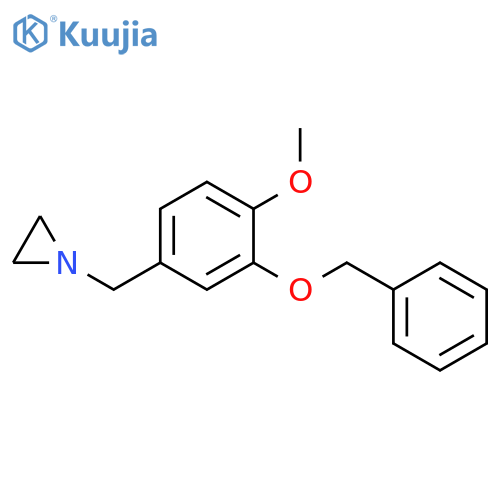 Aziridine, 1-[[4-methoxy-3-(phenylmethoxy)phenyl]methyl]- structure