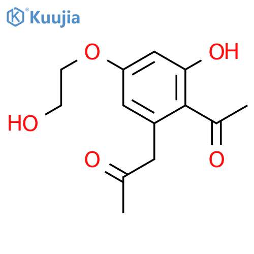 2-PROPANONE, 1-[2-ACETYL-3-HYDROXY-5-(2-HYDROXYETHOXY)PHENYL]- structure