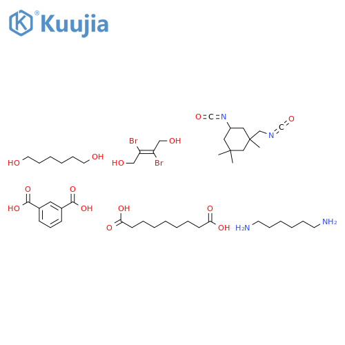 1,3-Benzenedicarboxylicacid,polymerwith2,3-dibromo-2-butene-1,4-diol,1,6-hexanediamine,1,6-hexanediol,5-isocyanato-1-(isocyanatomethyl)-1,3,3-trimethylcyclohexaneandnonanedioicacid structure
