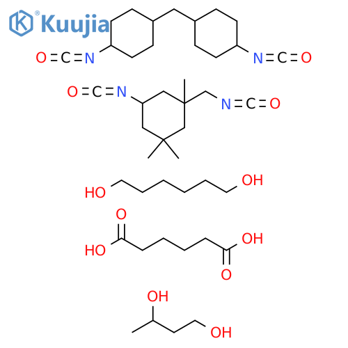 Hexanedioicacid,polymerwith1,3-butanediol,1,6-hexanediol,5-isocyanato-1-(isocyanatomethyl)-1,3,3-trimethylcyclohexaneand1,1'-methylenebis[4-isocyanatocyclohexane] structure