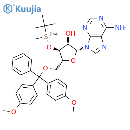 5'-O-(4,4'-DiMethoxytrityl)-3'-O-t-butyldiMethylsilyl adenosine structure
