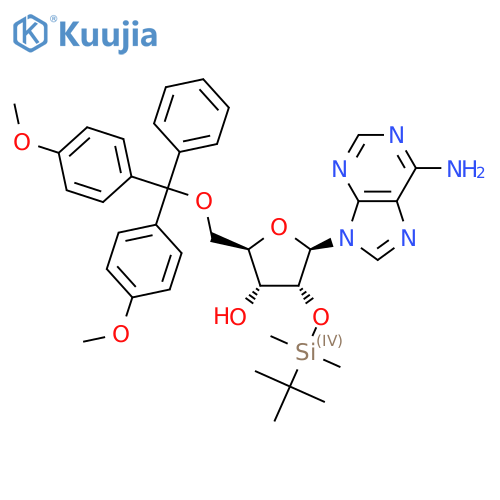 2'-O-tert-Butyldimethylsilyl-5'-O-DMT-adenosine structure